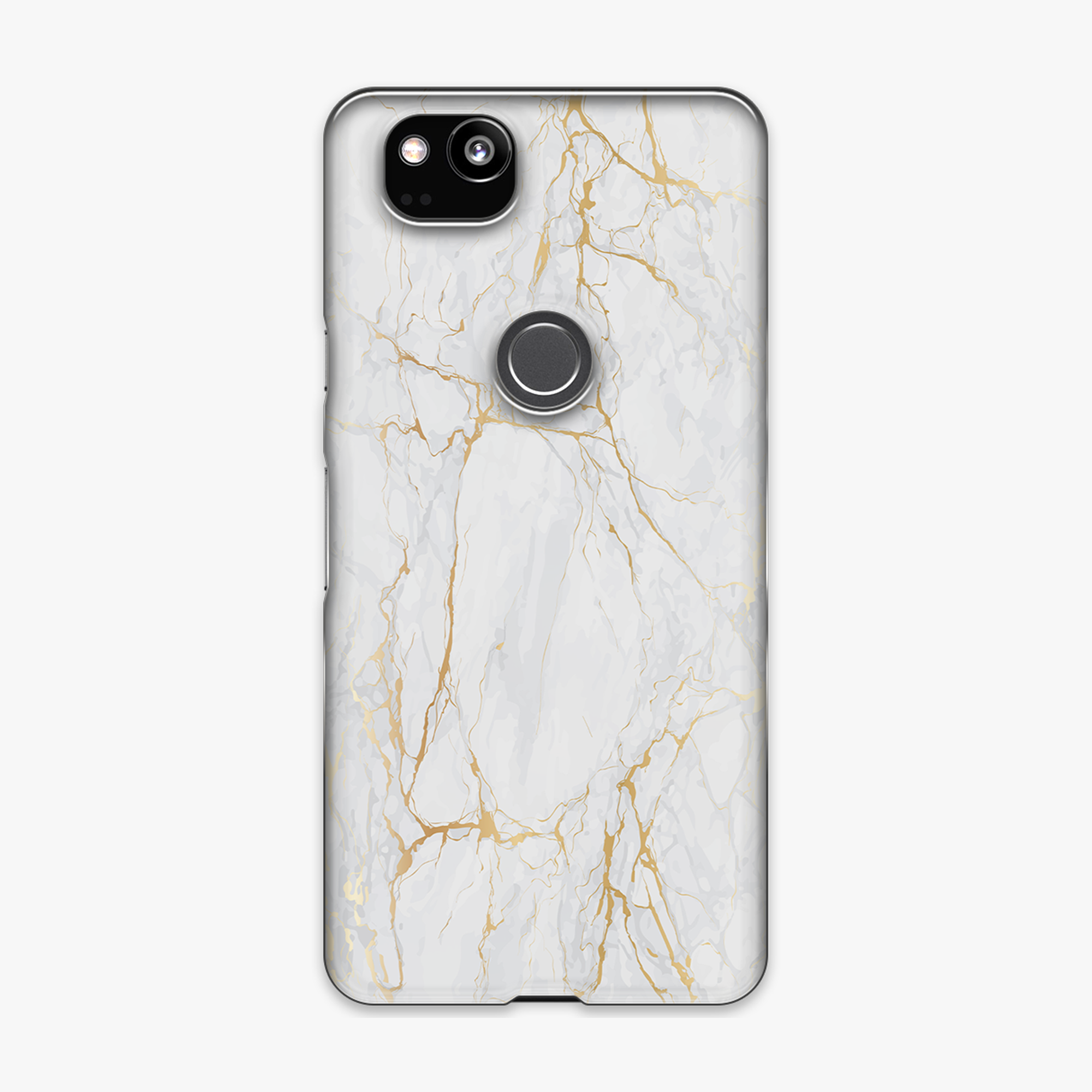 Snap - Phone Case with White Marble Texture