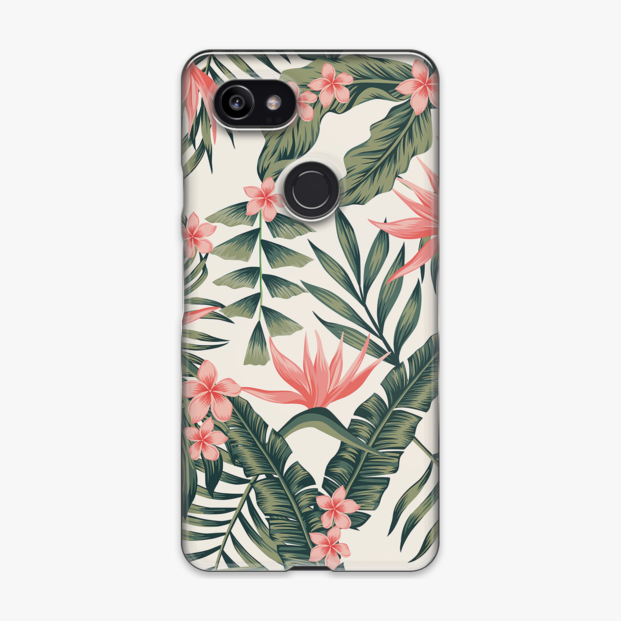 Tough - Phone Case with Attractive Flowers and Leaves