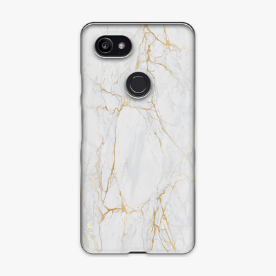 Snap - Phone Case with White Marble Texture