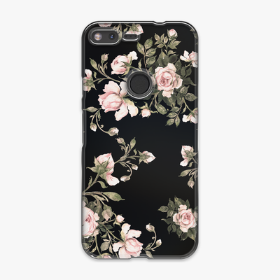 Tough - Phone Case with Flowers on Black Background