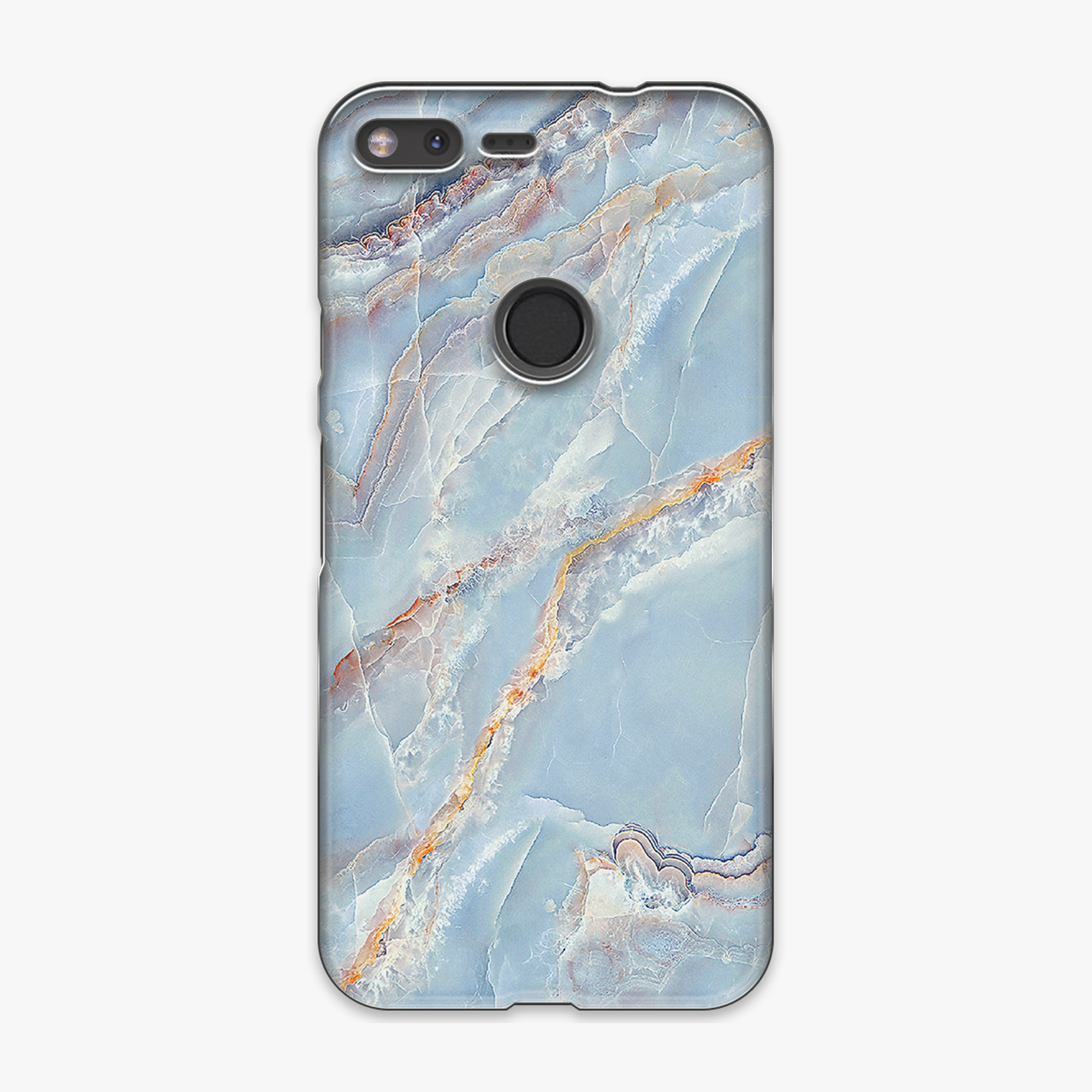 Snap - Phone Case with Blue Pastel Marble
