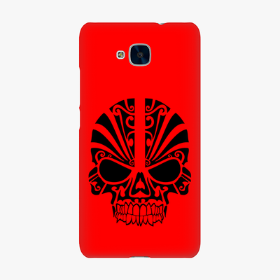 Snap Huawei Honor 5c  Phone Case - Black Skull With Red Background