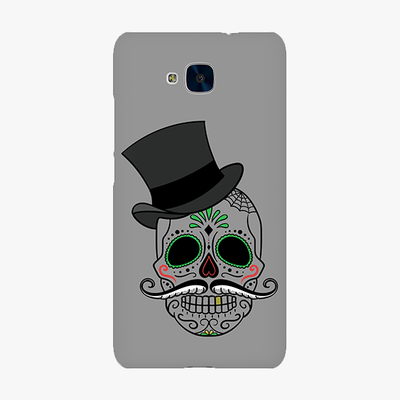 Snap Huawei Honor 5c  Phone Case - Skull Art With Gray Background