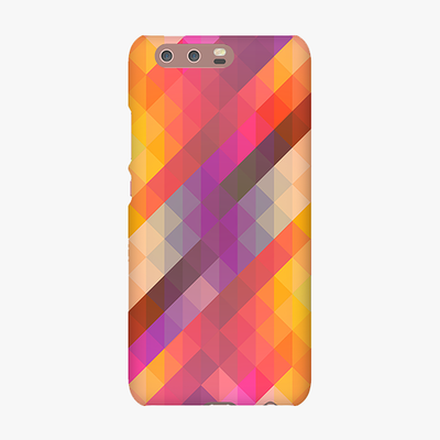 Tough Huawei P10  Phone Case - Colorful Triangle Pattern
