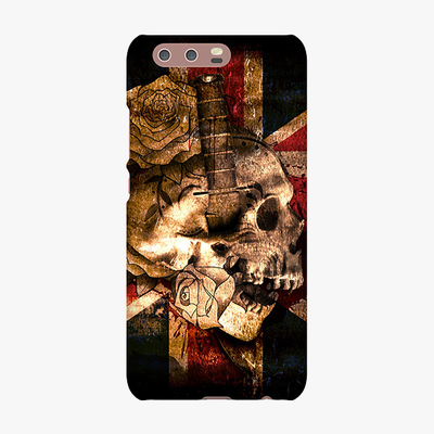 Snap Huawei P10  Phone Case - Skull With Union Jack British Flag