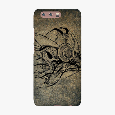 Tough Huawei P10  Phone Case - Skull With Headphone