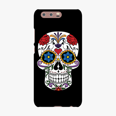 Snap Huawei P10  Phone Case - Skull Artwork With Black Background