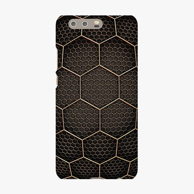 Tough Huawei P10 Plus  Phone Case - Golden Hexagons