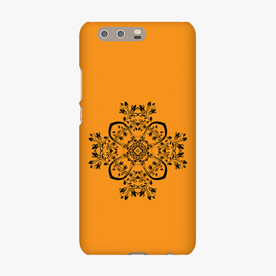 Snap Huawei P10 Plus  Phone Case - Flower Design With Orange Background