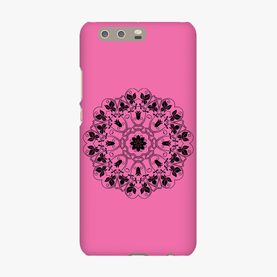 Tough Huawei P10 Plus  Phone Case - Mandala With Pink Background