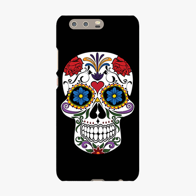 Snap Huawei P10 Plus  Phone Case - Skull Artwork With Black Background