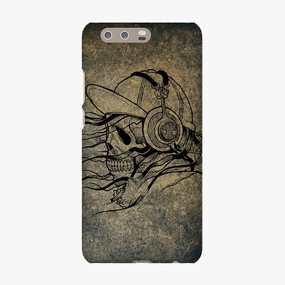 Tough Huawei P10 Plus  Phone Case - Skull With Headphone