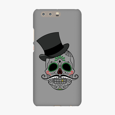 Snap Huawei P10 Plus  Phone Case - Skull Art With Gray Background