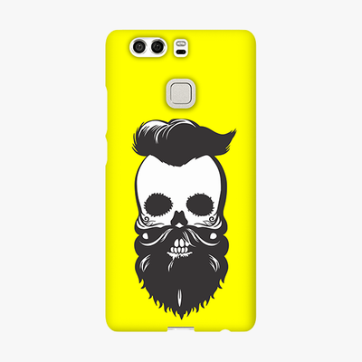 Tough Huawei P9  Phone Case - Skull With Beard And Mustache