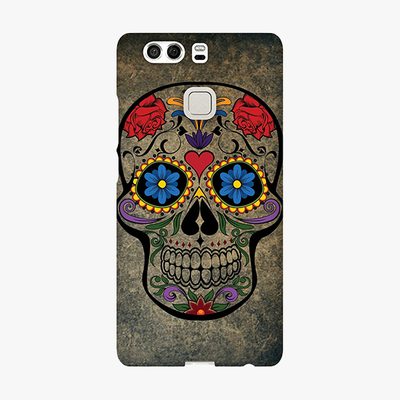 Tough Huawei P9  Phone Case - Skull  With Artwork