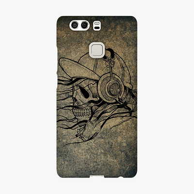 Tough Huawei P9  Phone Case - Skull With Headphone