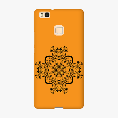 Snap Huawei P9 Lite  Phone Case - Flower Design With Orange Background