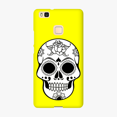 Snap Huawei P9 Lite  Phone Case - Skull With Yellow Background