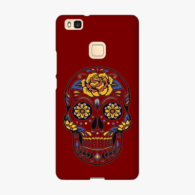 Tough Huawei P9 Lite  Phone Case - Skull Art With Brown Background