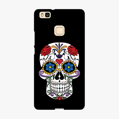Snap Huawei P9 Lite  Phone Case - Skull Artwork With Black Background