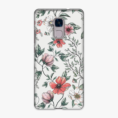 Tough - Phone Case with Colorful Flowers on White Background