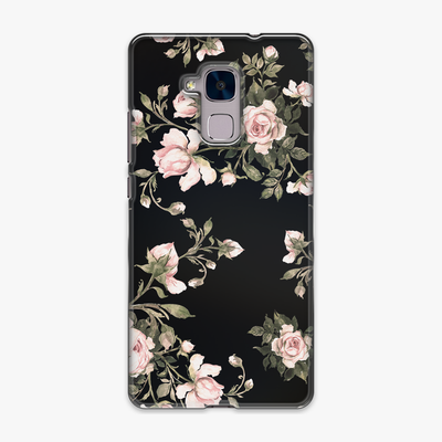 Tough - Phone Case with Flowers on Black Background