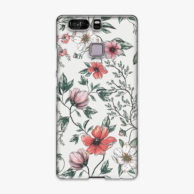 Tough - Phone Case with Colorful Flowers on White Background