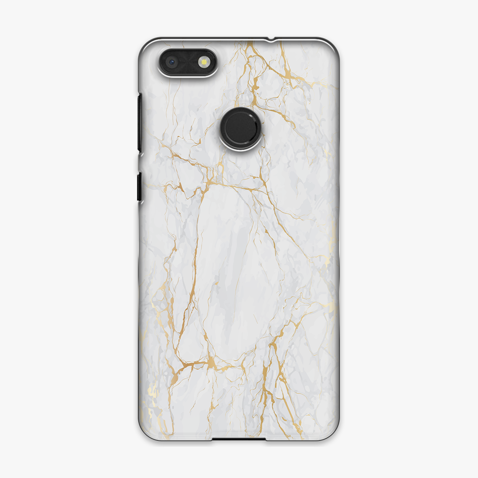 Snap - Phone Case with White Marble Texture