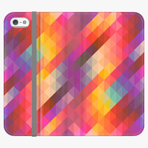 Folio iPhone 5  Folio Wallet - Colorful Geometric Texture