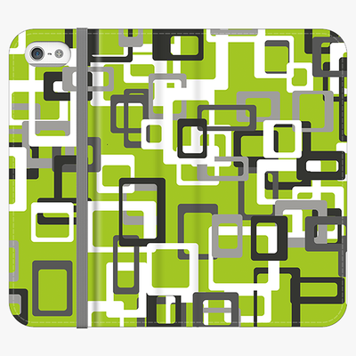 Folio iPhone 5  Folio Wallet - Geometric square Pattern