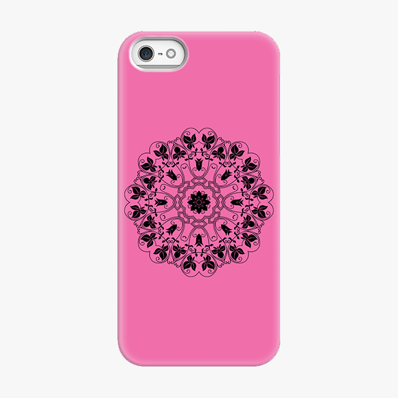 Snap iPhone 5  Phone Case - Mandala With Pink Background