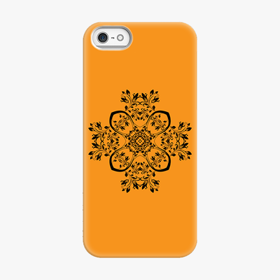 Snap iPhone 5  Phone Case - Flower Design With Orange Background