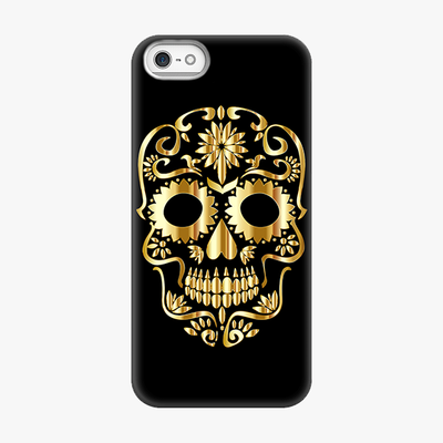 Tough iPhone 5  Phone Case - Golden Skull