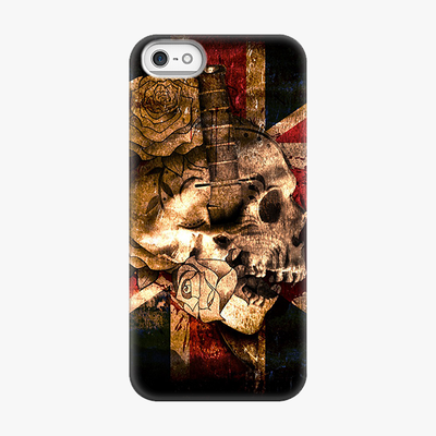 Snap iPhone 5  Phone Case - Skull With Union Jack British Flag