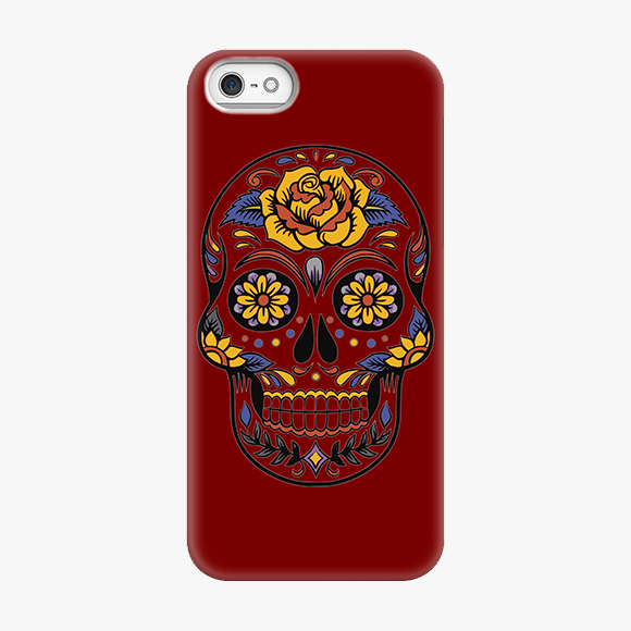 Snap iPhone 5  Phone Case - Skull Art With Brown Background
