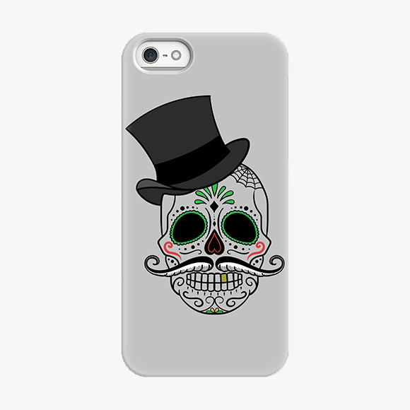 Snap iPhone 5  Phone Case - Skull Art With Gray Background