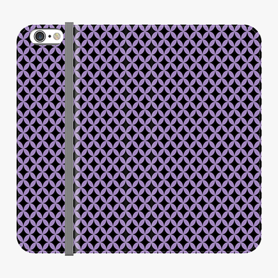Folio iPhone 6  Folio Wallet - Beautiful Star Pattern With Purple Background