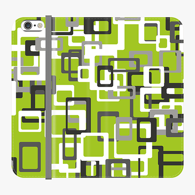 Folio iPhone 6  Folio Wallet - Geometric square Pattern