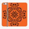 Folio iPhone 6  Phone Folio - Flower Design With Orange Background