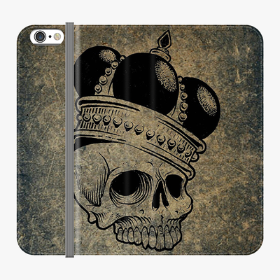 Folio iPhone 6  Phone Folio - Skull  With Crown