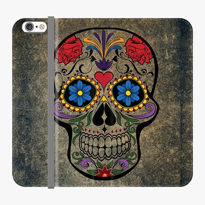 Folio iPhone 6  Phone Folio - Skull  With Artwork