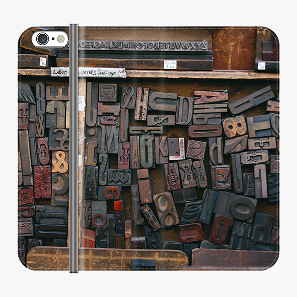 Folio iPhone 6  Folio Wallet - Classic Wood Blocks