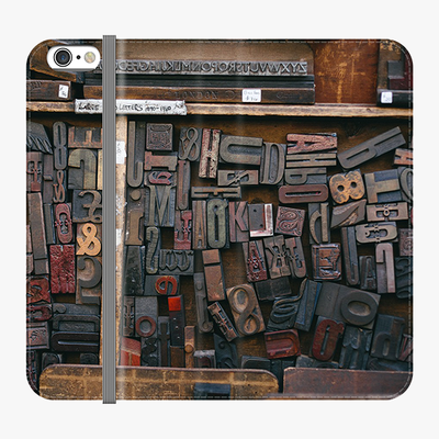 Folio iPhone 6  Folio Wallet - Classic Wood Blocks