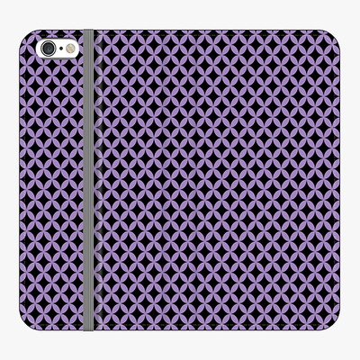 Folio iPhone 6 Plus  Folio Wallet - Beautiful Star Pattern With Purple Background