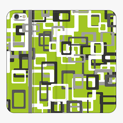 Folio iPhone 6 Plus  Folio Wallet - Geometric square Pattern