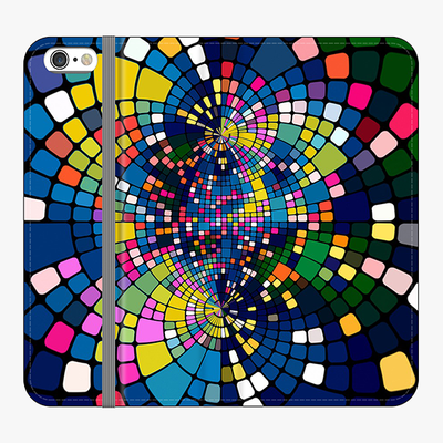 Folio iPhone 6 Plus  Folio Wallet - Colorful Geometric Art