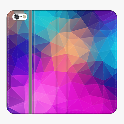 Folio iPhone 6 Plus  Folio Wallet - Colorful Triangular Polygons