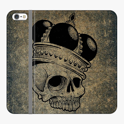 Folio iPhone 6 Plus  Phone Folio - Skull  With Crown