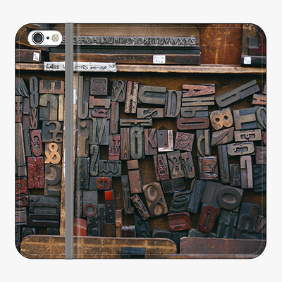 Folio iPhone 6 Plus  Folio Wallet - Classic Wood Blocks