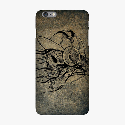 Tough iPhone 6 Plus  Phone Case - Skull With Headphone